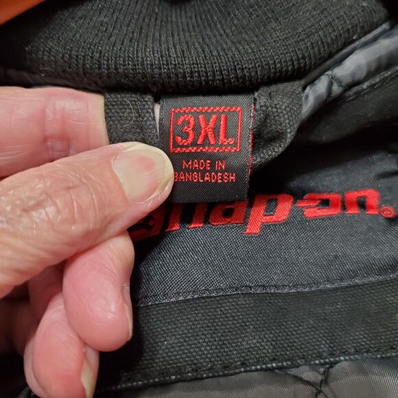 Snap On Tools Color Block Jacket Men’s Size 3XL Black & Gray Heavy Canvas - Picture 4 of 14